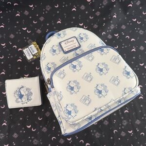 Disney • Loungefly • Belle • Beauty and the Beast • Cream & Cornflower Blue NWT